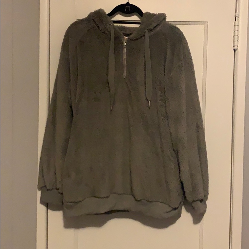 Medium Gray Hooded Sweater